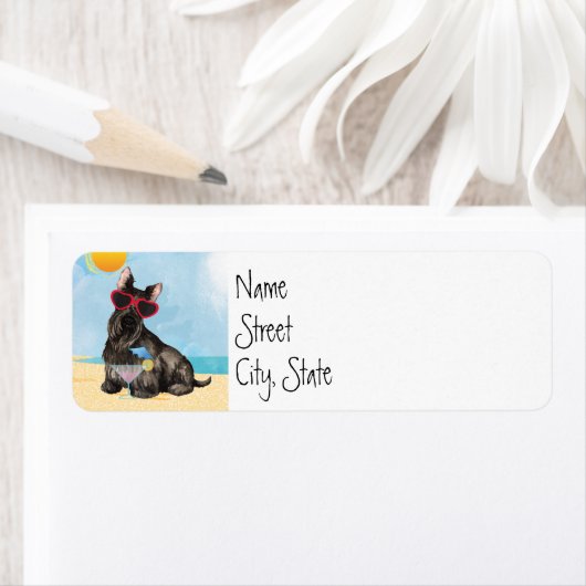 Summer Scottish Terrier Label (Insitu)