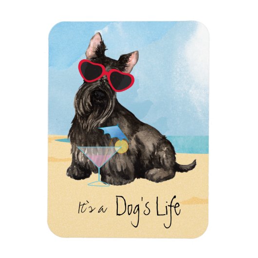 Summer Scottish Terrier Magneet (Verticaal)