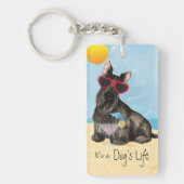 Summer Scottish Terrier Sleutelhanger (Voorkant)