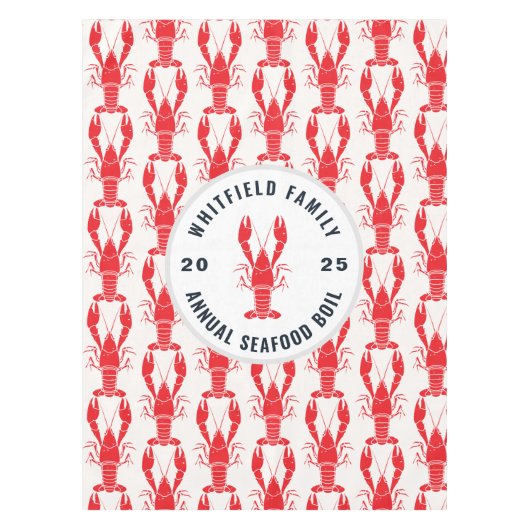 Summer Seafood Boil Family Lobster Party Custom Tafelkleed (Voorkant)