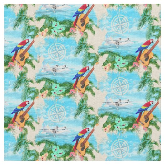 Summer Seaplane Tropical Beach Coastal Stof (Close Up)