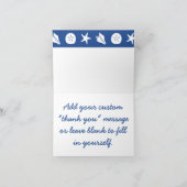 Summer Seashells in Blue Harry Card Bedankkaart (Binnen)