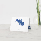 Summer Seashells in Blue Harry Card Bedankkaart (Achterkant)