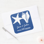 Summer Seashells in Blue Sticker (Envelop)