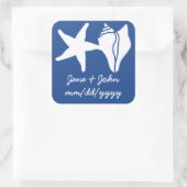 Summer Seashells in Blue Sticker (Tas)