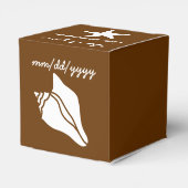 Summer Seashells in Chocolate Favor Box Bedankdoosjes (Achterkant)