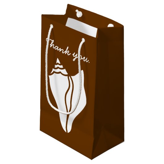 Summer Seashells in Chocolate Gift Bag Klein Cadeauzakje (Voorkant Gekanteld)