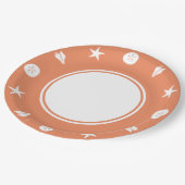 Summer Seashells in Coral Paper Bord (Gekanteld)