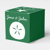 Summer Seashells in Green Favor Box Bedankdoosjes (Voorkant Zijde)