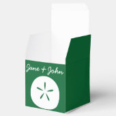 Summer Seashells in Green Favor Box Bedankdoosjes (Geopend)