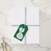 Summer Seashells in Green Gift Label Cadeaulabel (Met Touw)