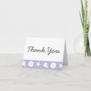 Summer Seashells in Lavender - Hartelijk dank Bedankkaart