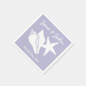 Summer Seashells in Lavender Napkins Servetten (Hoek)