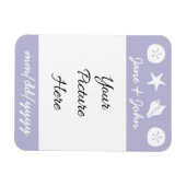 Summer Seashells in Lavender Save-the-Date Magnet Magneet (Horizontaal)