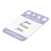 Summer Seashells in Lavender Save-the-Date Magnet Magneet (Linkerzijde)