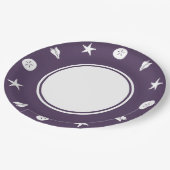 Summer Seashells in Paars Bord (Gekanteld)