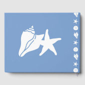 Summer Seashells in Periwinkle Guest Book Gastenboek (Achterkant)