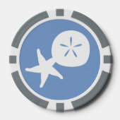 Summer Seashells in Periwinkle Poker Chips (Voorkant)