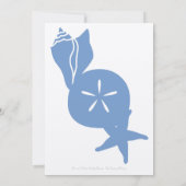 Summer Seashells in Periwinkle Wedding Invitation Kaart (Achterkant)
