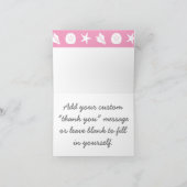 Summer Seashells in Petal Pink - Hartelijk dank Bedankkaart (Binnen)