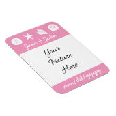 Summer Seashells in Petal Pink Reminder Magnet Magneet (Rechterzijde)