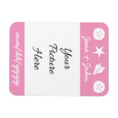 Summer Seashells in Petal Pink Reminder Magnet Magneet (Horizontaal)
