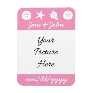 Summer Seashells in Petal Pink Reminder Magnet Magneet
