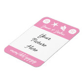 Summer Seashells in Petal Pink Reminder Magnet Magneet (Linkerzijde)