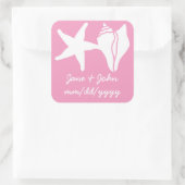 Summer Seashells in Petal Pink Sticker (Tas)