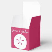 Summer Seashells in Raspberry Favor Box Bedankdoosjes (Geopend)