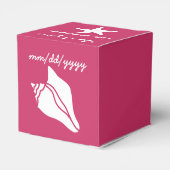 Summer Seashells in Raspberry Favor Box Bedankdoosjes (Achterkant)