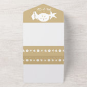 Summer Seashells in Sand All In One Uitnodiging (Buitenkant)