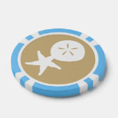 Summer Seashells in Sand Poker Chips (Enkel)