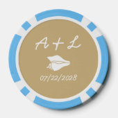 Summer Seashells in Sand Poker Chips (Achterkant)