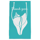 Summer Seashells in Turquoise Gift Bag Klein Cadeauzakje (Voorkant)
