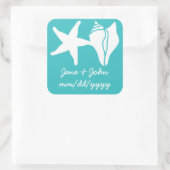 Summer Seashells in Turquoise Sticker (Tas)