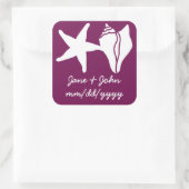 Summer Seashells in Wine Sticker (Tas)
