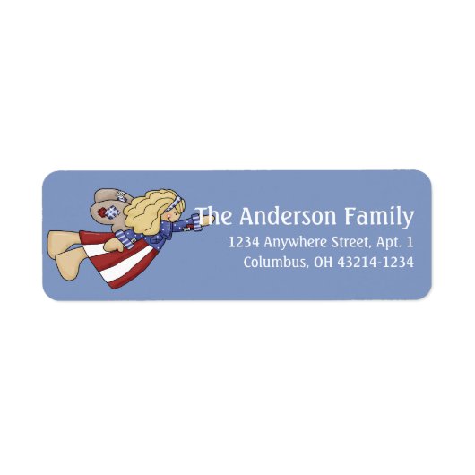 Summer Season Angel Return Address Labels (Voorkant)