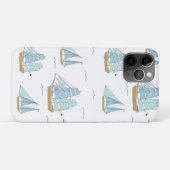 Summer Seatime Cute-jachten met zeilschip Case-Mate iPhone Case (Achterkant (horizontaal))