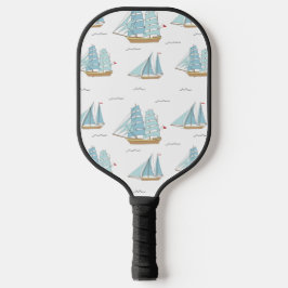 Summer Seatime Cute-jachten met zeilschip Pickleball Paddle