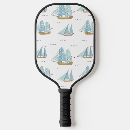 Summer Seatime Cute-jachten met zeilschip Pickleball Paddle (Voorkant)