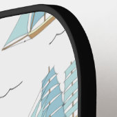 Summer Seatime Cute-jachten met zeilschip Pickleball Paddle (Links Detail)