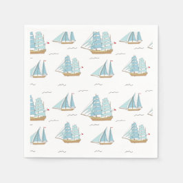 Summer Seatime Cute-jachten met zeilschip Servet