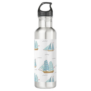 Summer Seatime Cute-jachten met zeilschip Waterfles