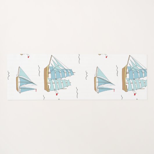 Summer Seatime Cute-jachten met zeilschip Yogamat (Achterkant (horizontaal))