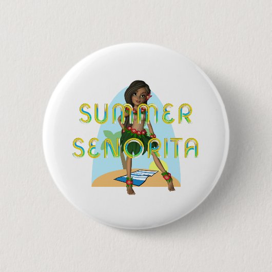 Summer Senorita Buttonnen Ronde Button 5,7 Cm (Voorkant)