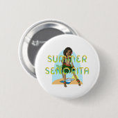 Summer Senorita Buttonnen Ronde Button 5,7 Cm (Voorkant /achterkant)