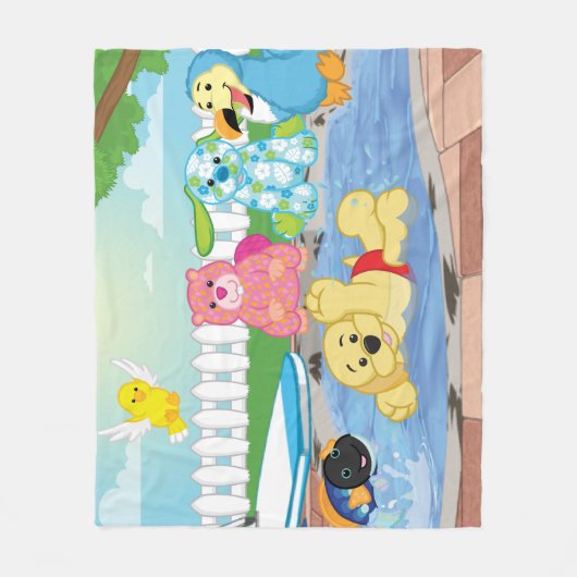 Summer Sensation Pool Fleece Deken (Voorkant)