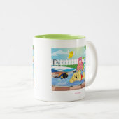 Summer Sensation Pool Tweekleurige Koffiemok (Voorkant rechts)