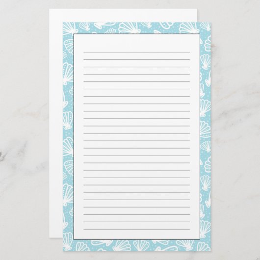 Summer Shell Pattern Briefpapier (Voorkant / Achterkant)